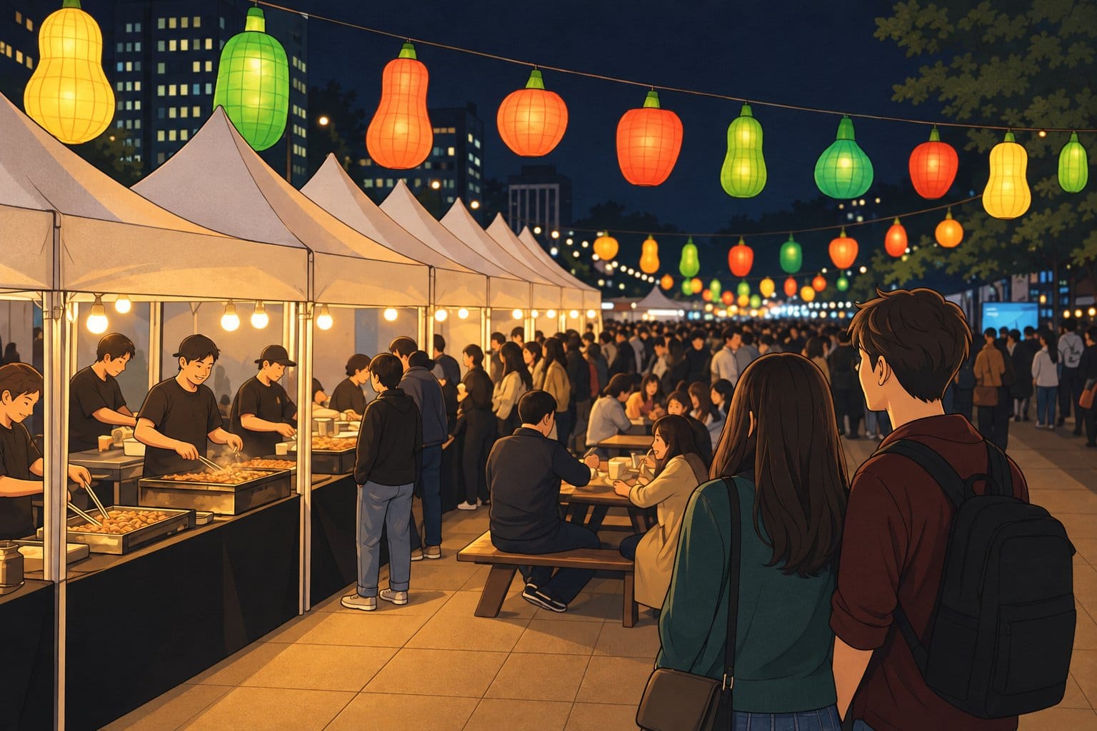 Seoul Gourmet Week food festival stalls