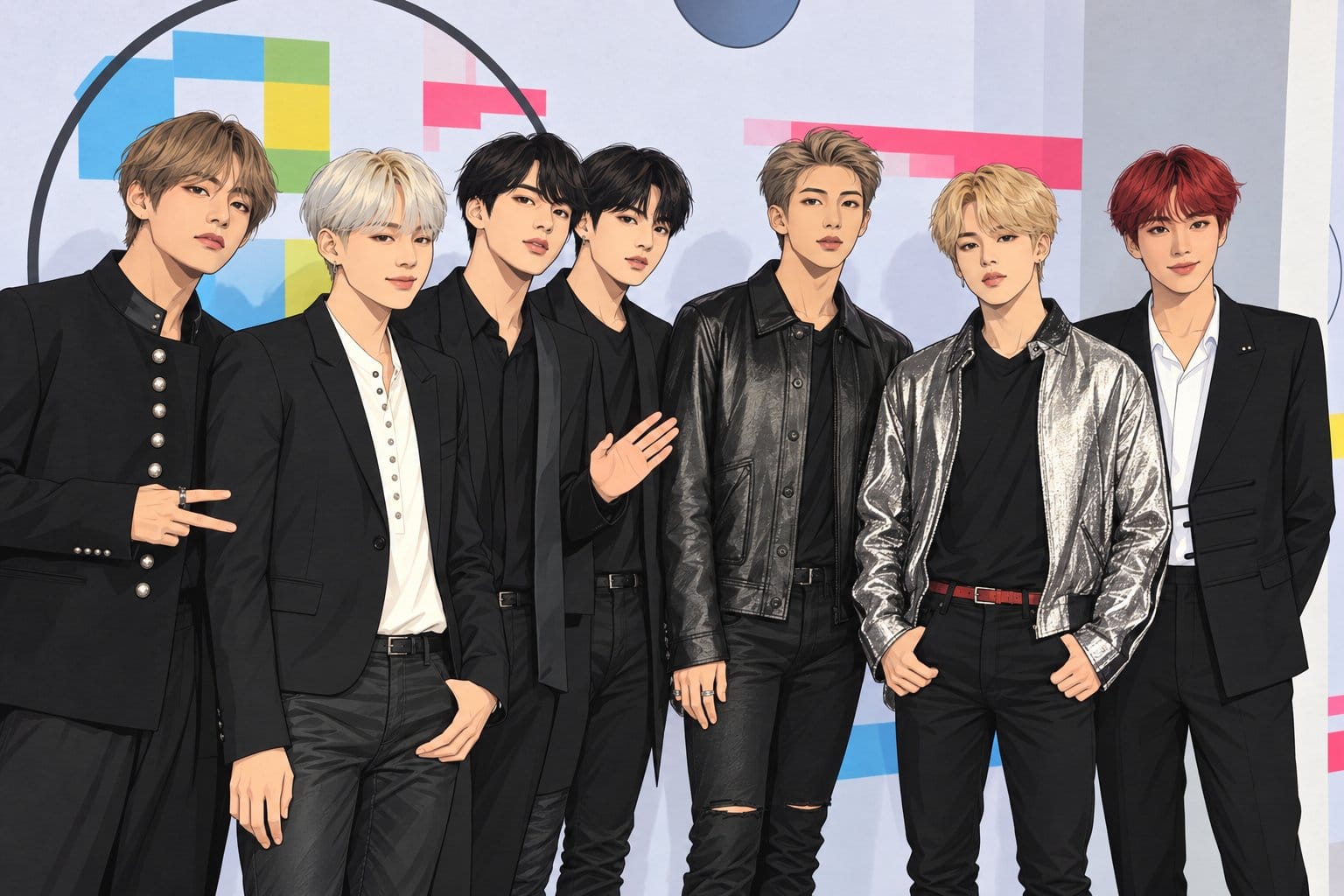 BTS members RM Jin SUGA j-hope Jimin V Jung Kook