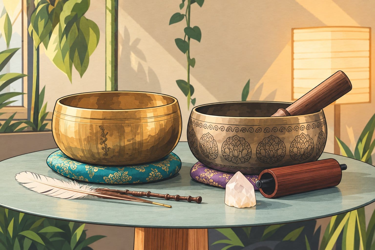 Singing bowls for meditation