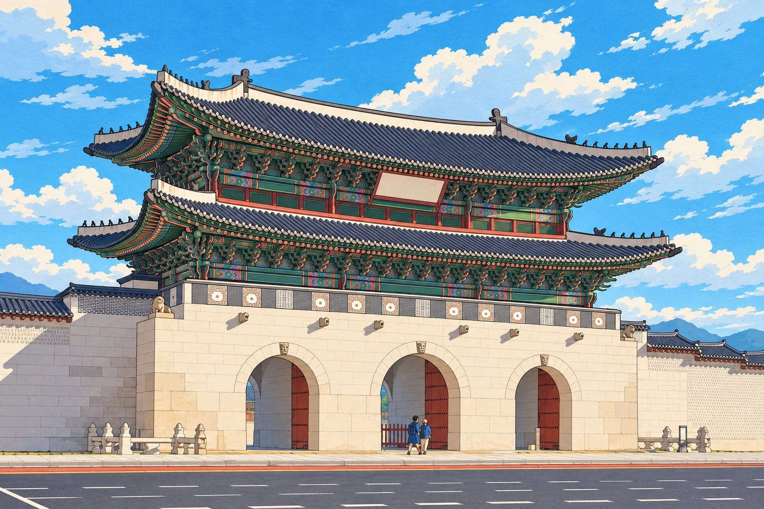 Gyeongbokgung Palace (경복궁) Gwanghwamun gate