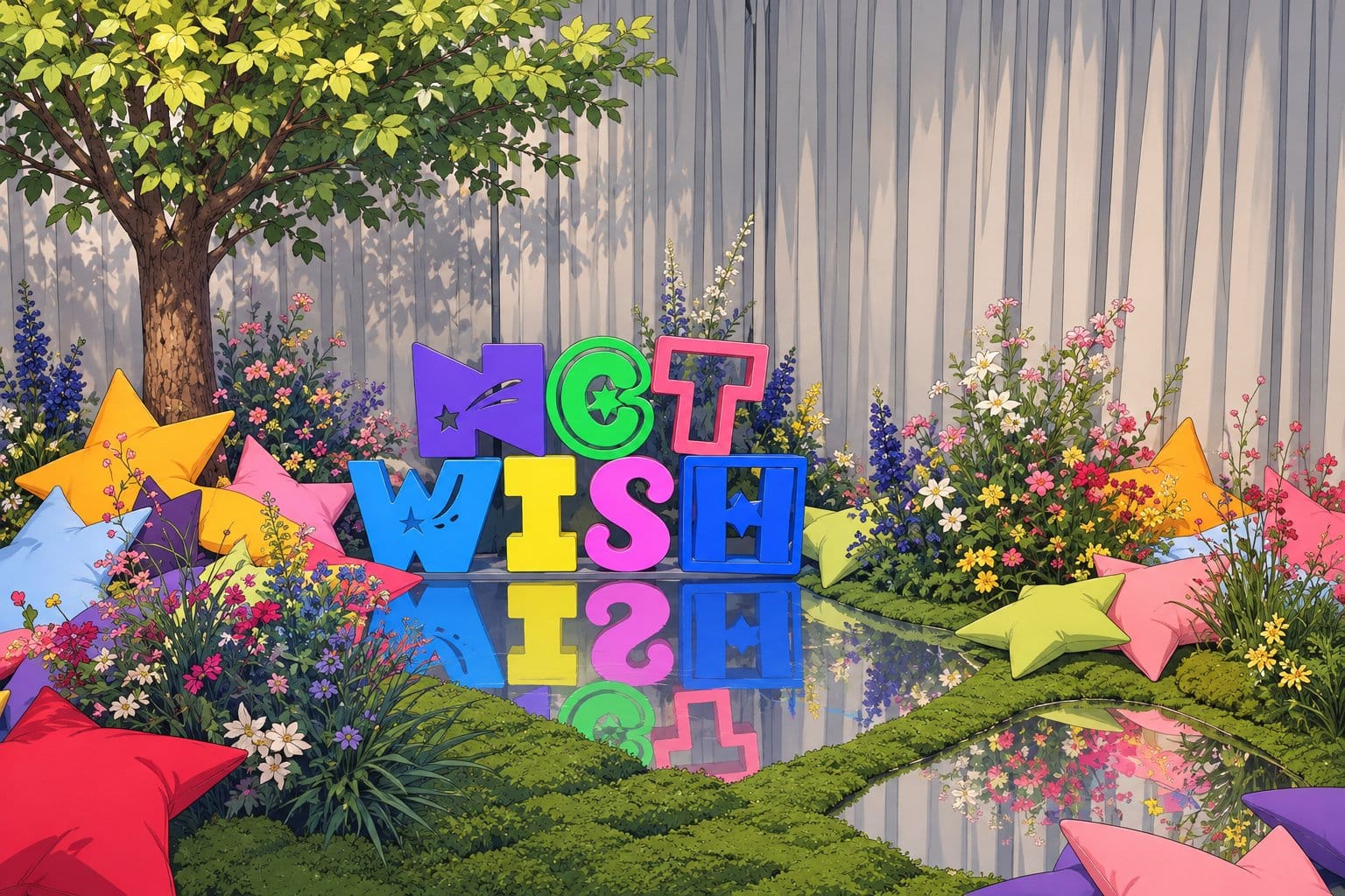 NCT WISH WISH LAND pop-up photo zone