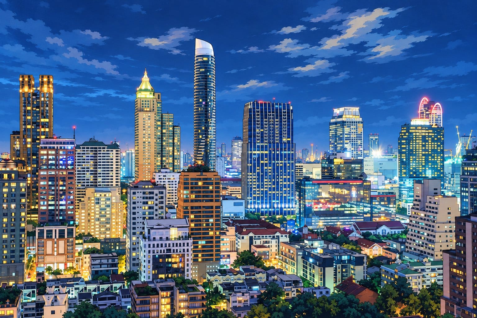 Bangkok skyline Thailand