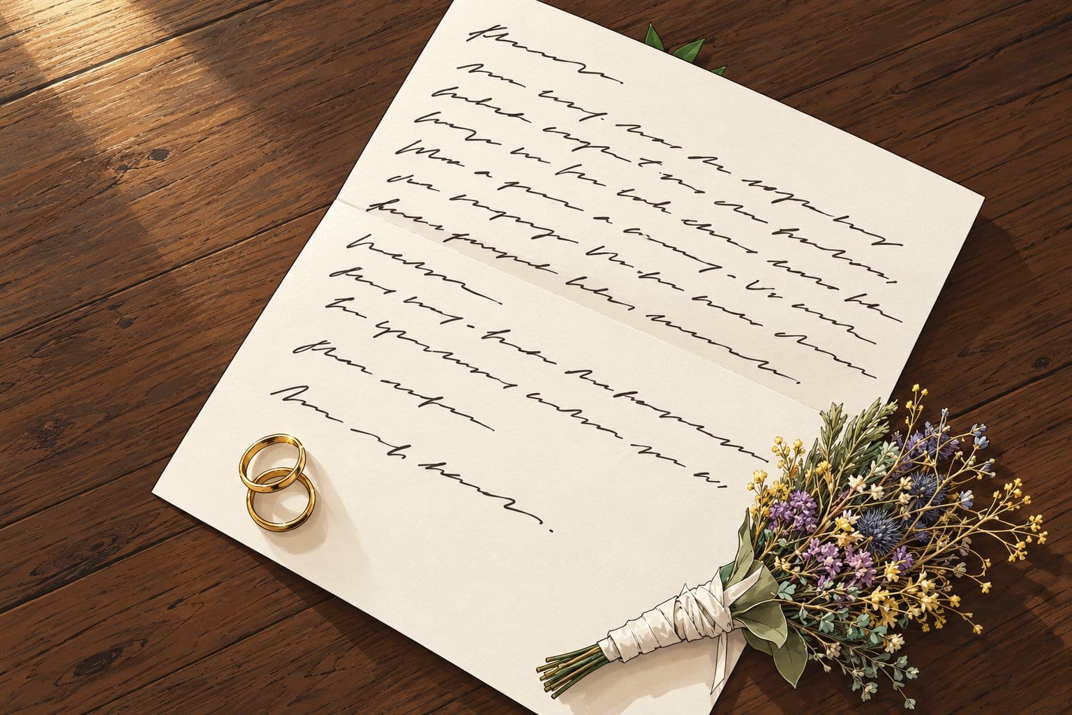 handwritten wedding announcement letter