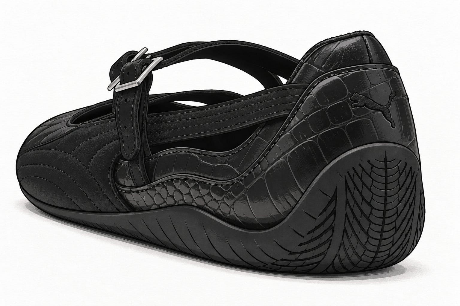 PUMA Speedcat suede sneaker with crocodile-pattern Formstrip