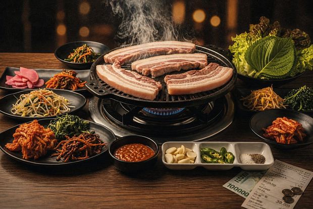 A samgyeopsal plate in Seoul costs $14.54 — for one portion