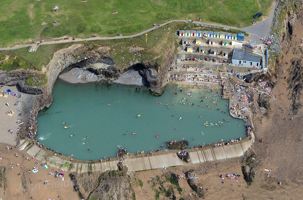 Bude Sea Pool - tidal pool aerial image | Friends of Bude Se… | Flickr