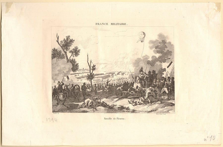 Print, Etching on Paper, Uncolored, FRANCE MILITAIRE. BATAILLE DE FLEURUS.