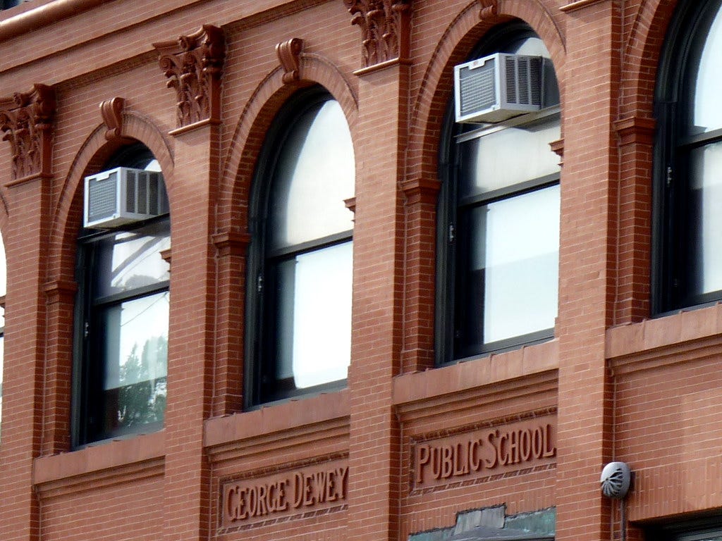 Air conditioning | The very handsome George Dewey school may… | Flickr