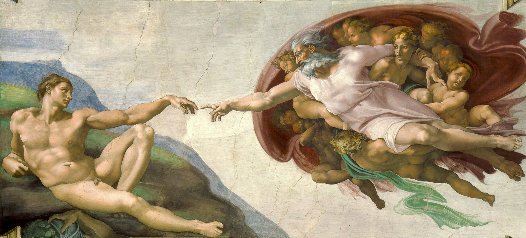 The Creation of Adam by Michelangelo.