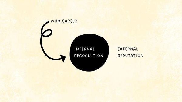 Why I Stopped Relying on Internal Recognition and Focused on My External Reputation