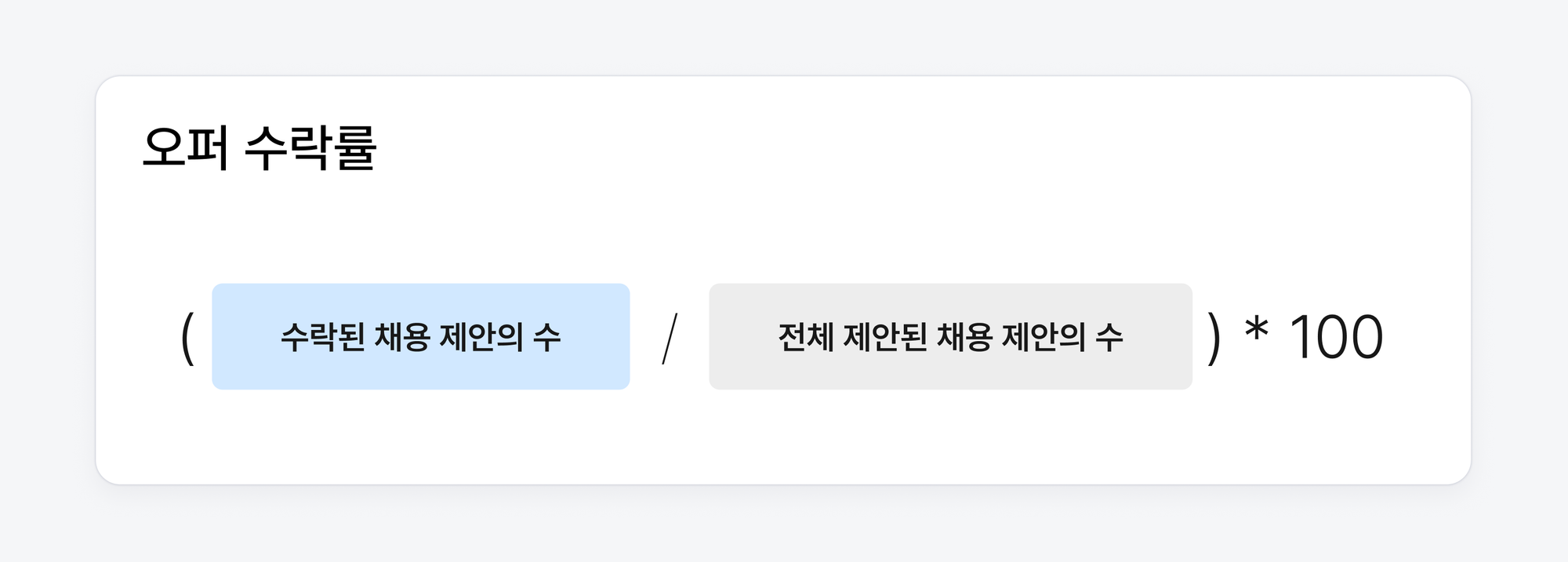 오퍼 수락률
