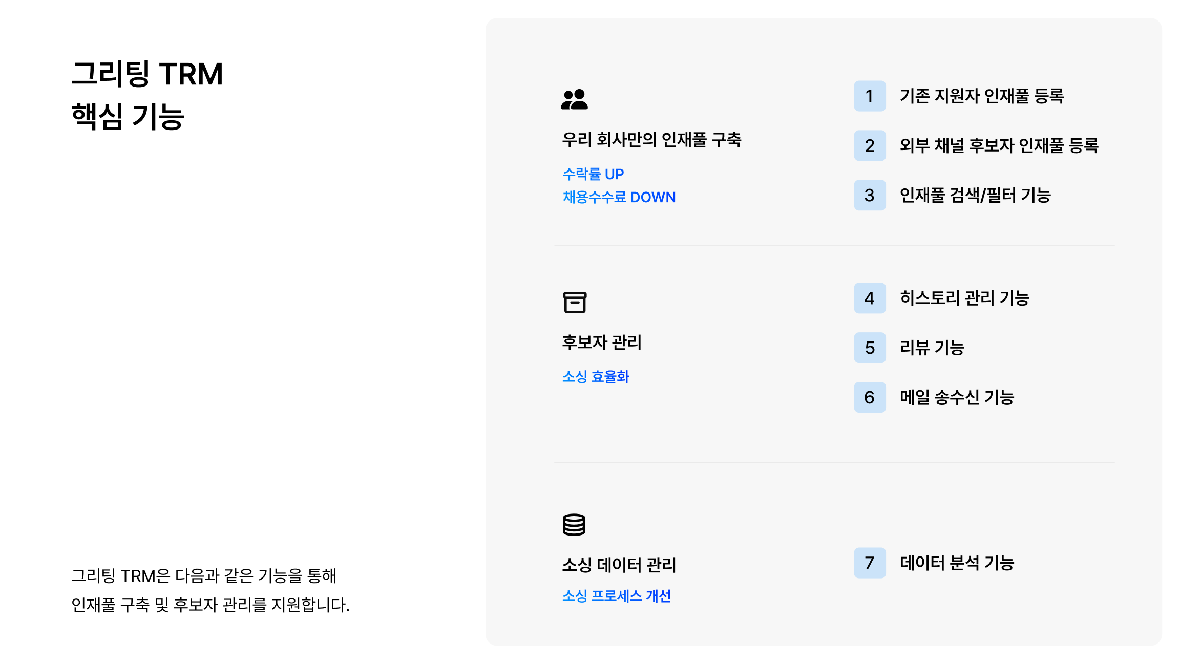 그리팅 TRM, 그리팅, 그리팅 소싱, 그리팅 인재풀, 다이렉트 소싱