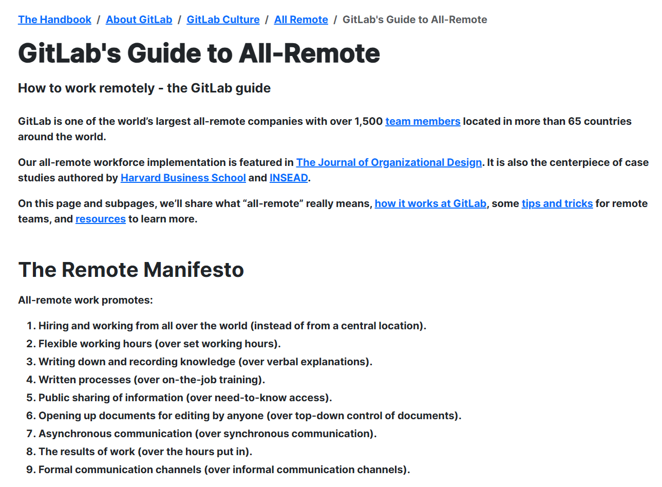 성공적인 원격근무 가이드 -Gitlab 사례