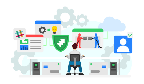 AX 전환 이후 CRM 마케팅 자동화를 나타낸 일러스트.