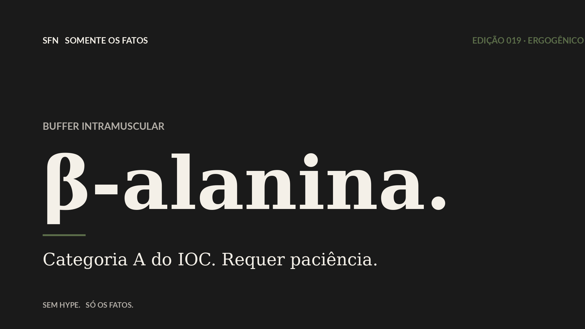 Beta-alanina: o buffer que ninguém explica direito
