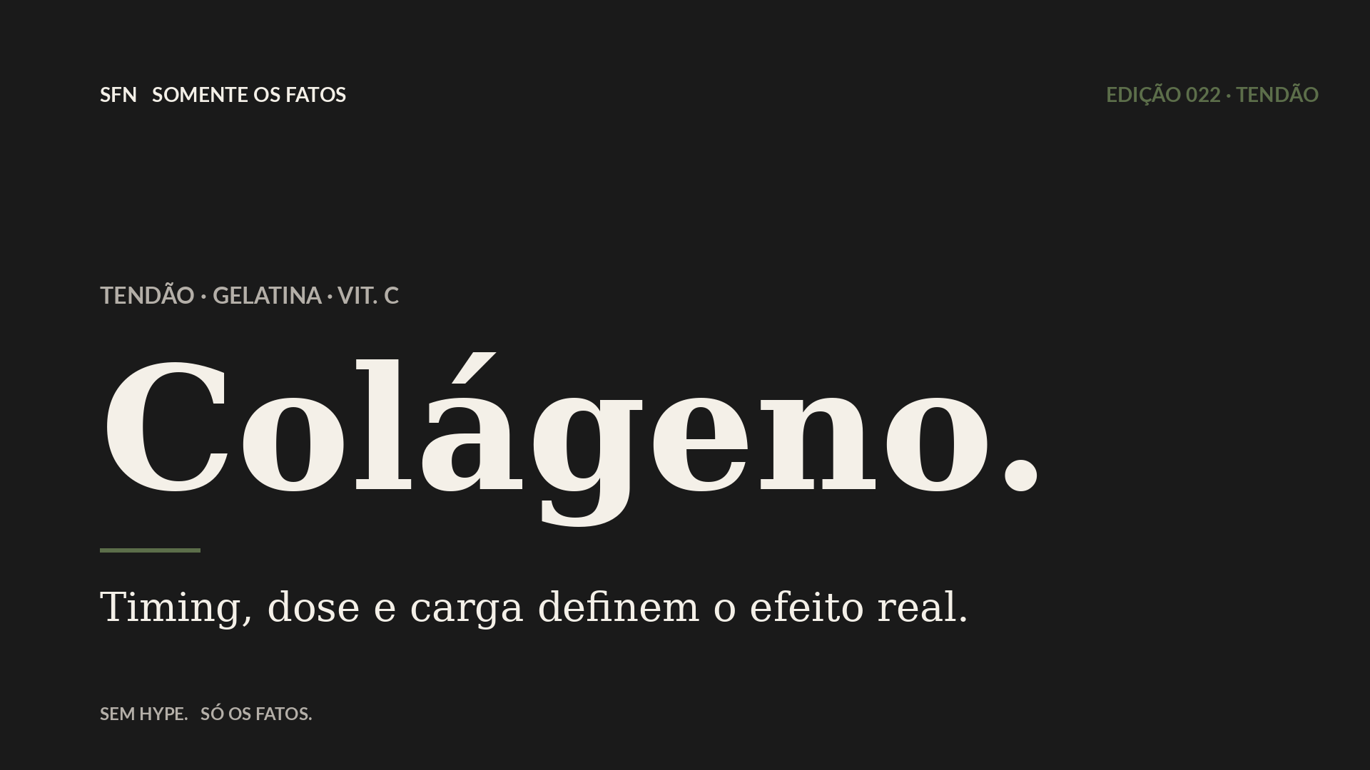 Colágeno pra tendão: o que a literatura de gelatina + vitamina C mostra