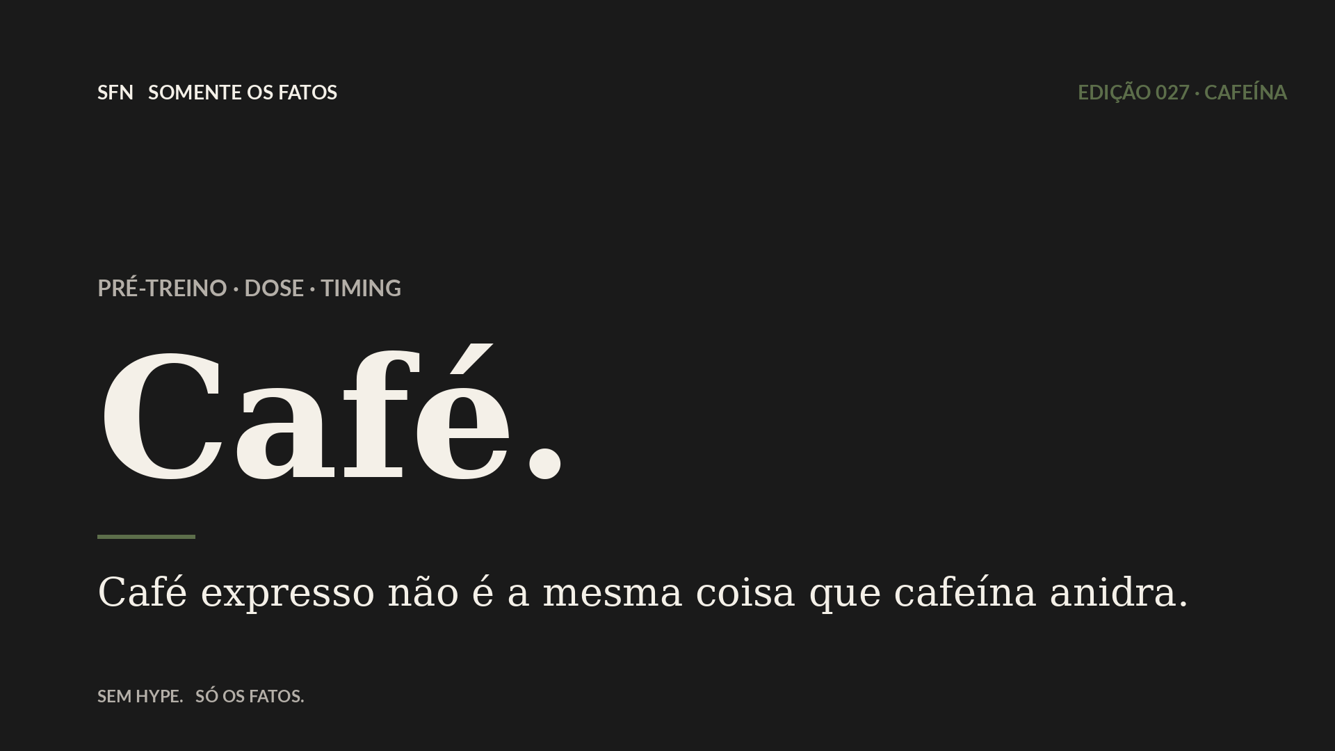 Café pré-treino: dose, timing e forma que a literatura sustenta