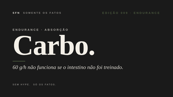 60 g de carbo por hora não funciona se o intestino não foi treinado — SFN