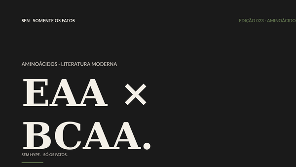 EAA vs BCAA: um venceu a discussão, o outro insiste em existir