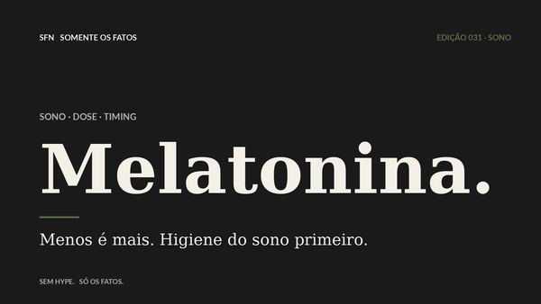 Melatonina em atletas: sono, ergogênico, ou nada?