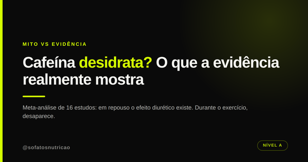 Cafeína desidrata? O que a evidência realmente mostra — Somente os Fatos Nutrição