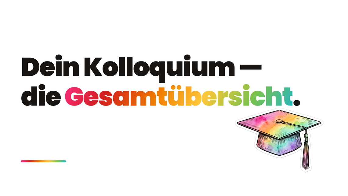 Kolloquium: Ablauf, Dauer & Tipps von 5 Profs
