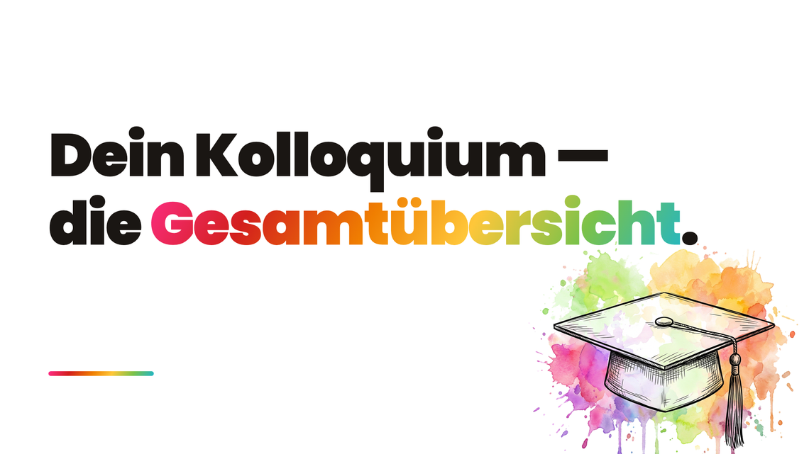 Kolloquium: Ablauf, Dauer & Tipps von 5 Profs