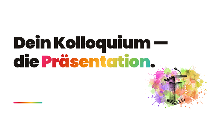 Kolloquium-Präsentation: Aufbau & Beispiel (5 Profs)