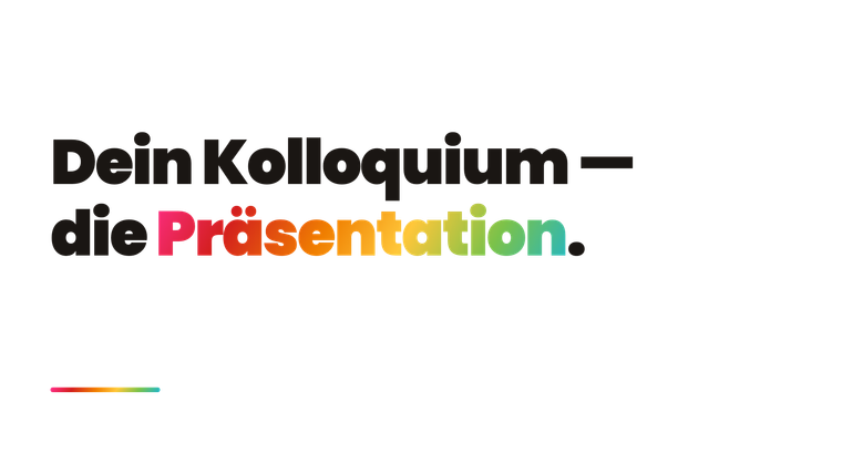 Kolloquium-Präsentation: Aufbau & Beispiel (5 Profs)