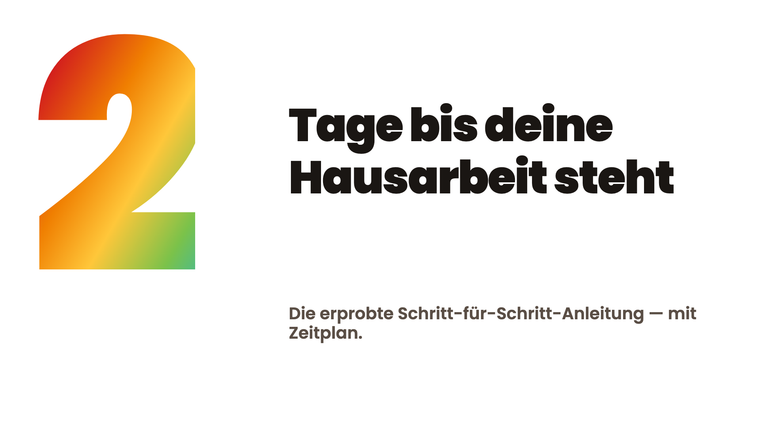 Hausarbeit in 2 Tagen schreiben? Eine Anleitung