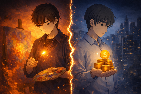 🧠❓ بين الشغف والمال: هل هو صراع حقيقي… أم سوء ترتيب؟