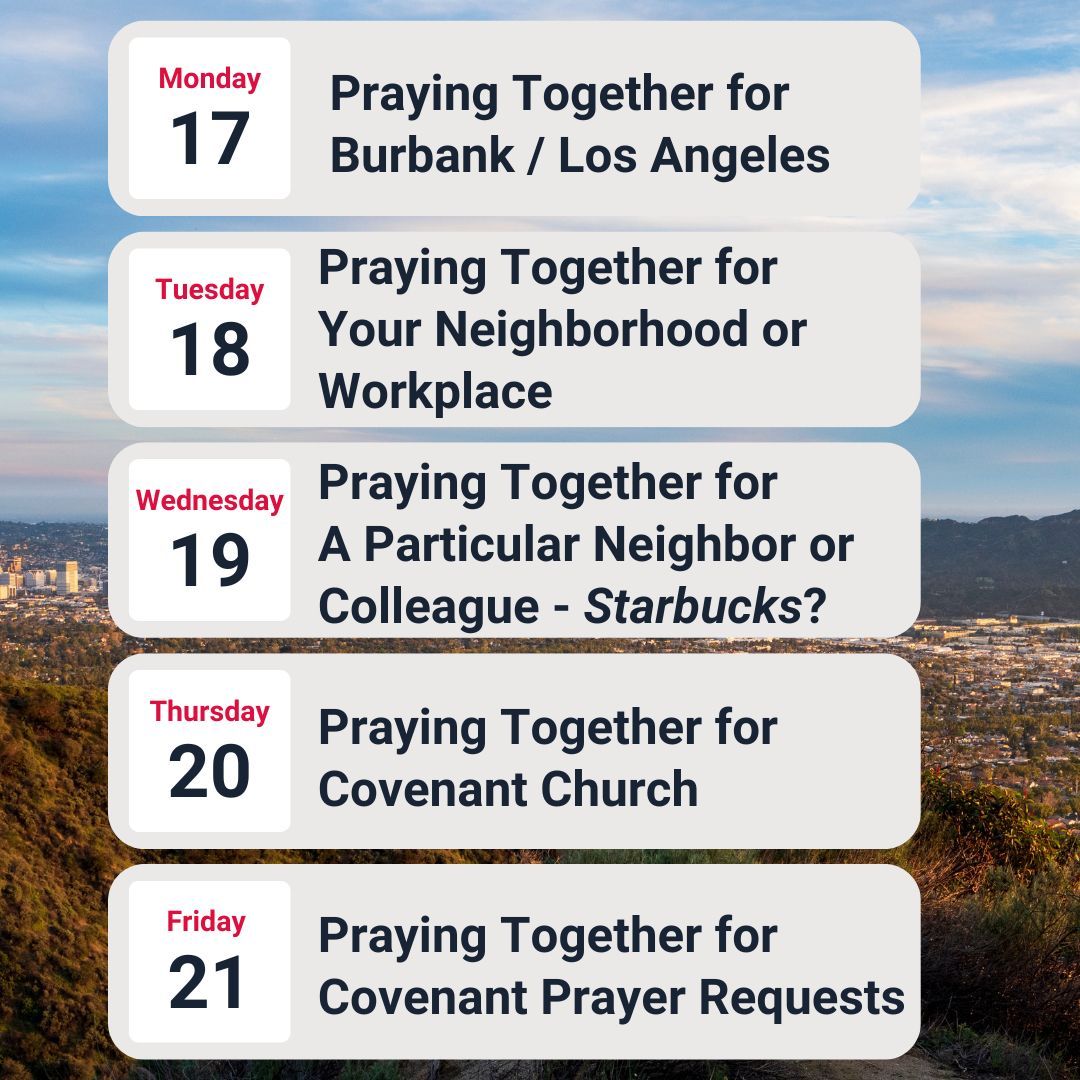 What Covenant Church is Praying for This Week