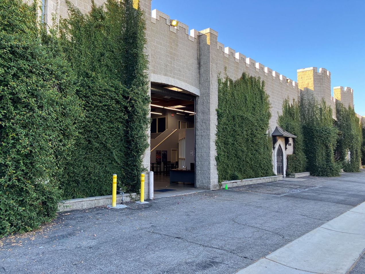 Castle building where Covenant Church worships with large open doorway