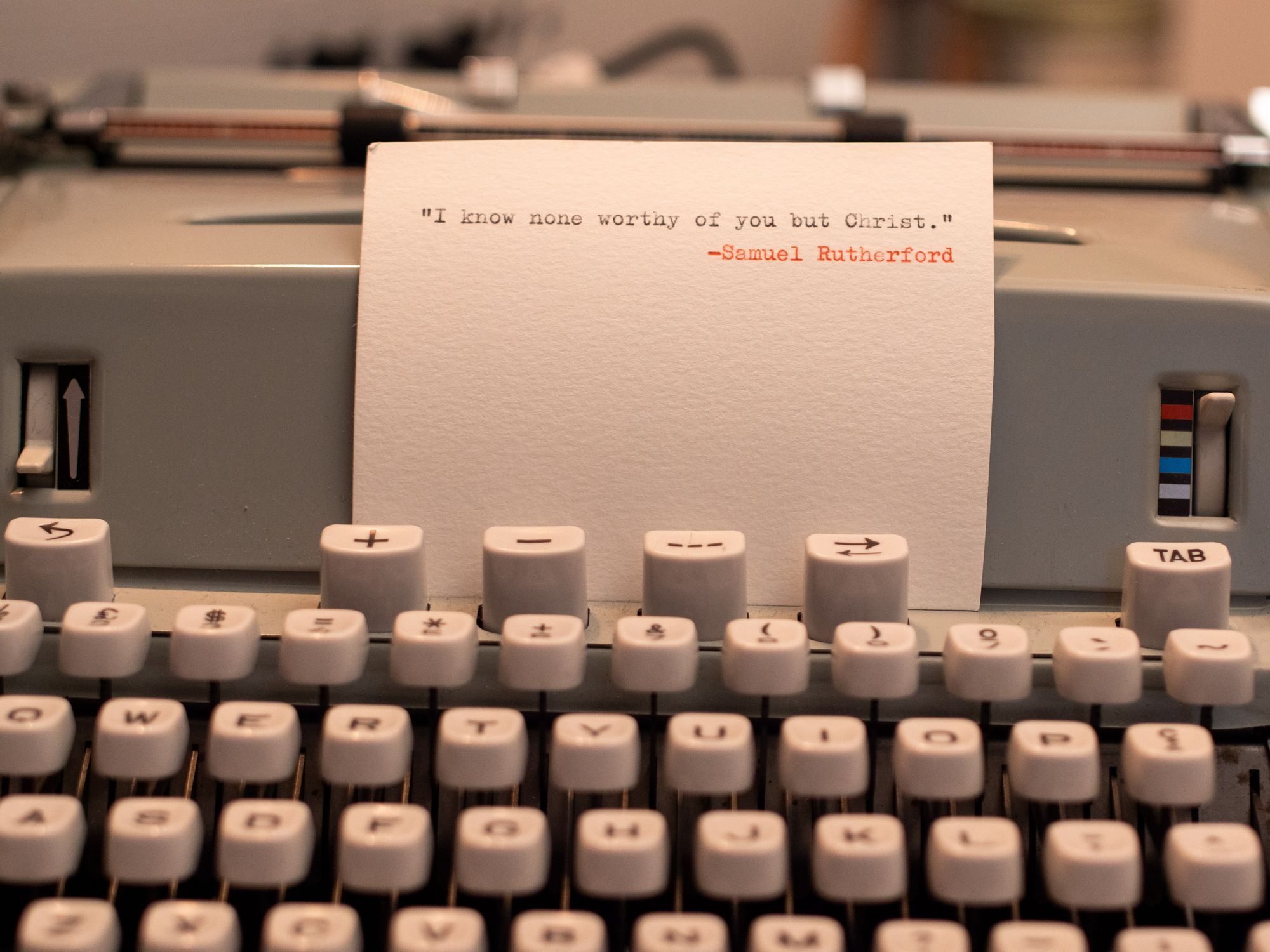 I Know None Worthy of You but Christ.