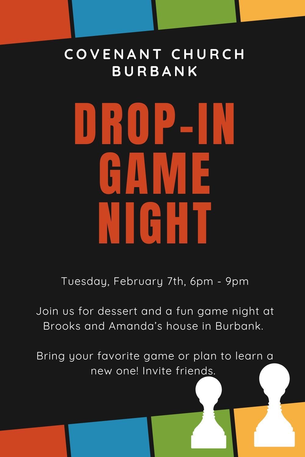 Tuesday 2/7: Drop-In Game Night