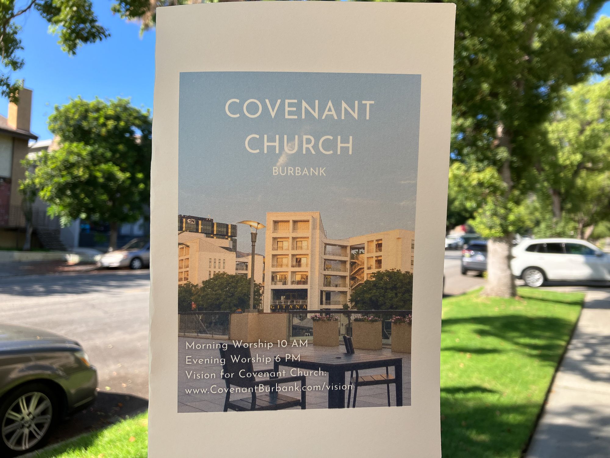 Photo from the Burbank Mall patio. Shows the Gitana apartments and the Cartoon Network building.