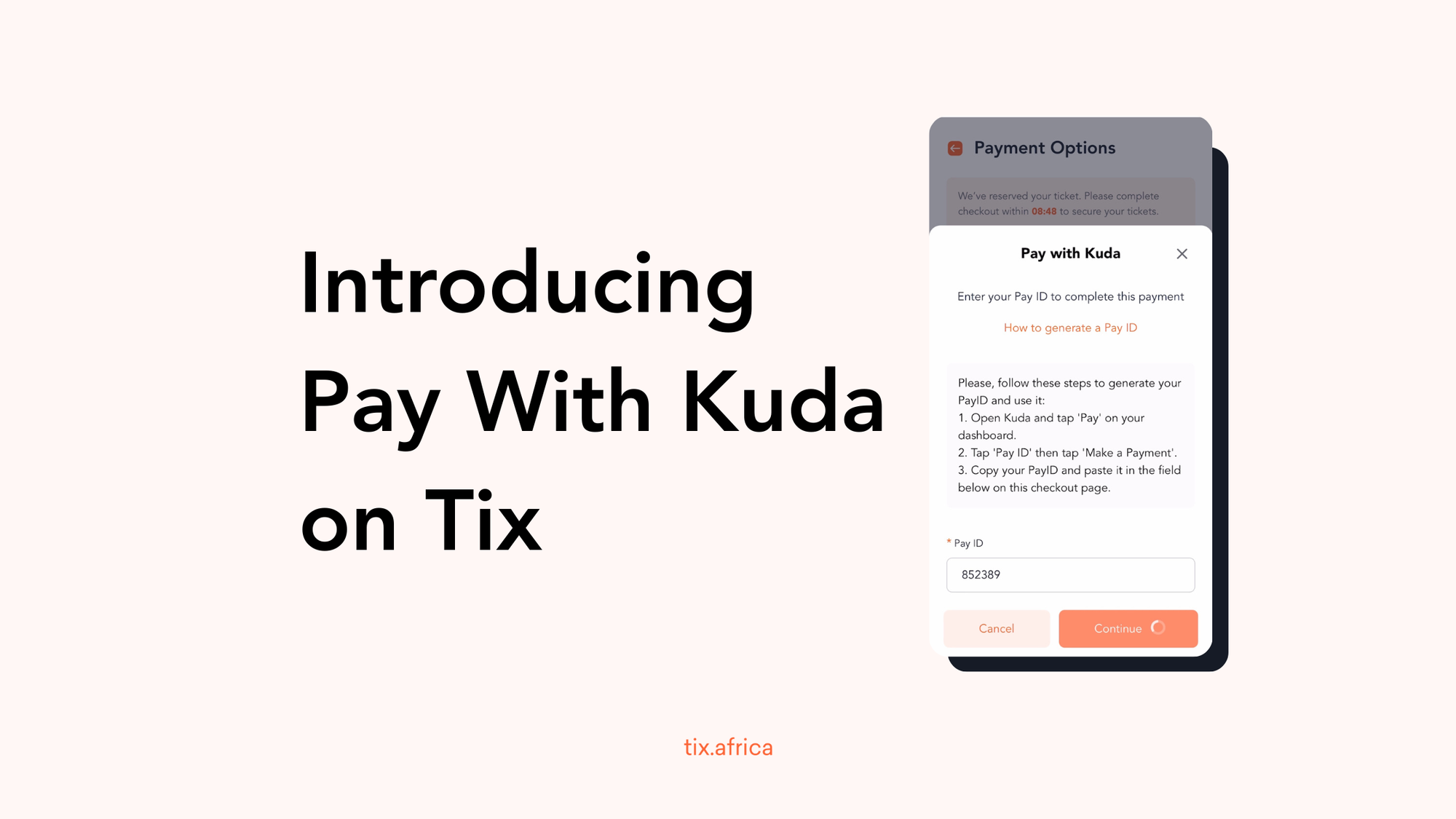 Introducing Pay With Kuda on Tix