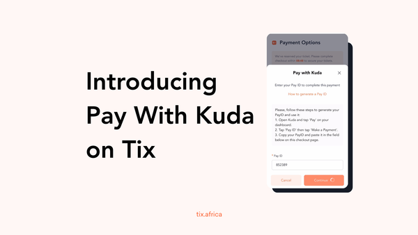 Introducing Pay With Kuda on Tix
