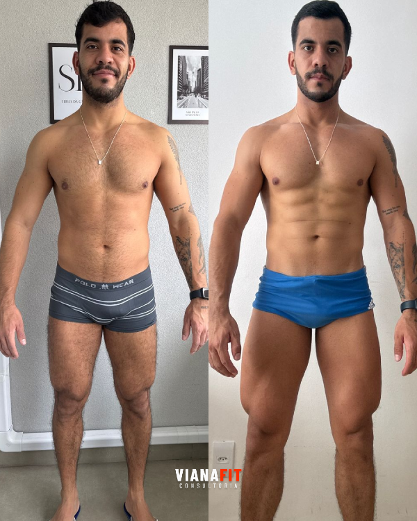 É possível ganhar massa muscular e depois definir sem abrir mão da vida social? A transformação do Gabriel mostra que sim