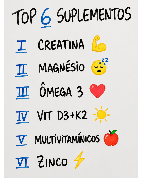 Seis suplementos que todo mundo deveria considerar, mesmo quem não malha