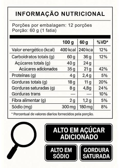 As calorias da tabela nutricional são exatas?