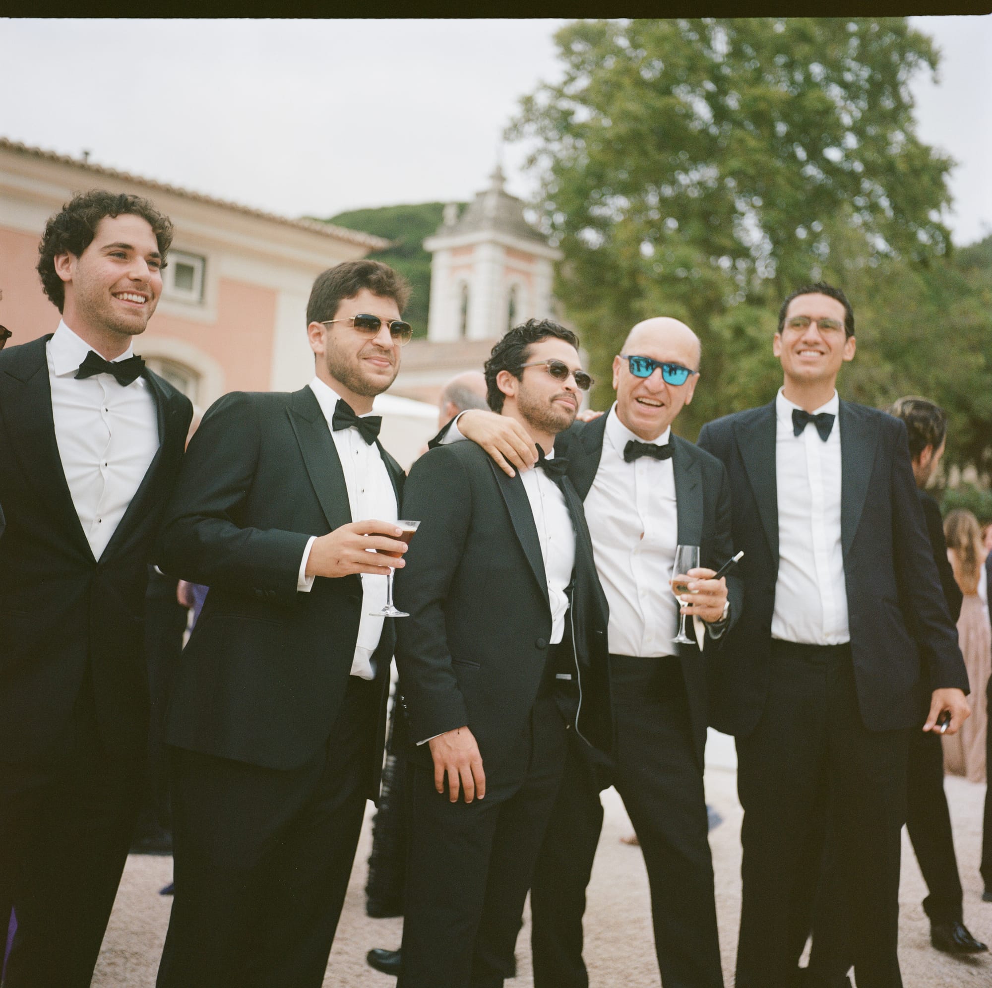 Grooms Party at Destiantion Wedding film photography