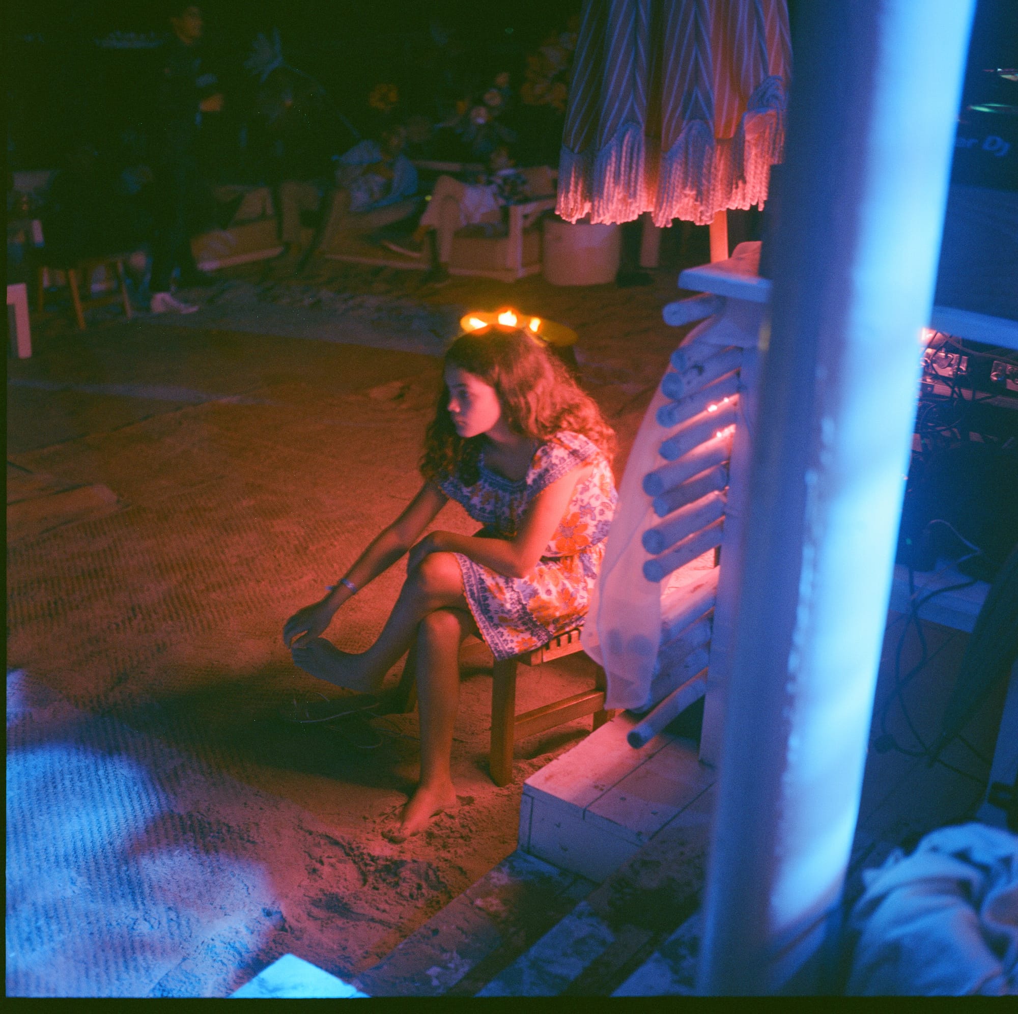 Flower Girl at wedding Beach Party