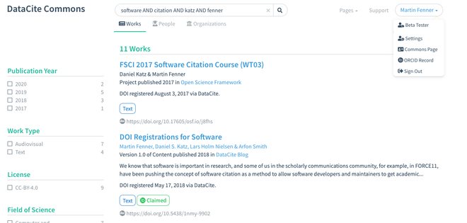 Image of: DataCite Commons at your service