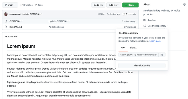Image of: A step forward for software citation: GitHub's enhanced software citation support