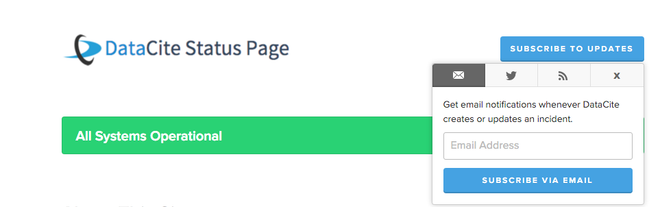 Image of: Launching the DataCite Status Page