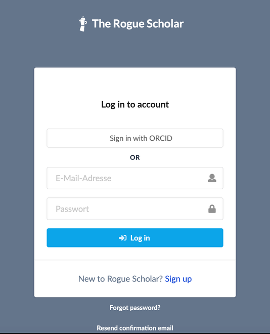 Image of: Rogue Scholar enables sign-in with ORCID