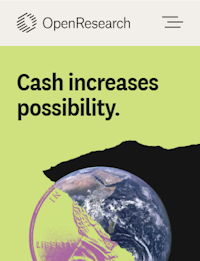 OpenResearch study logo: Cash Increases Possibility