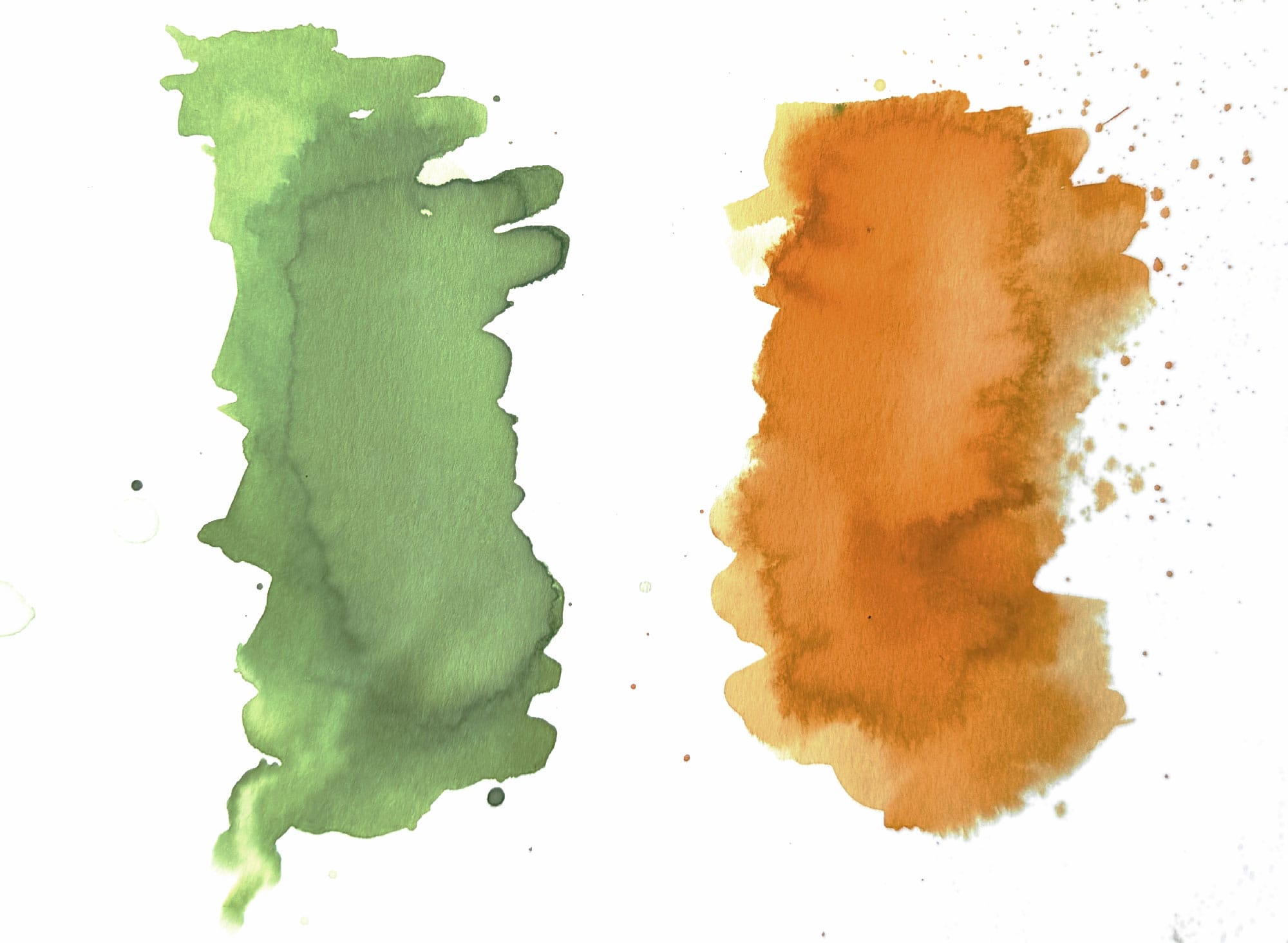 Abstract watercolor wash evoking the Irish Republic's flag