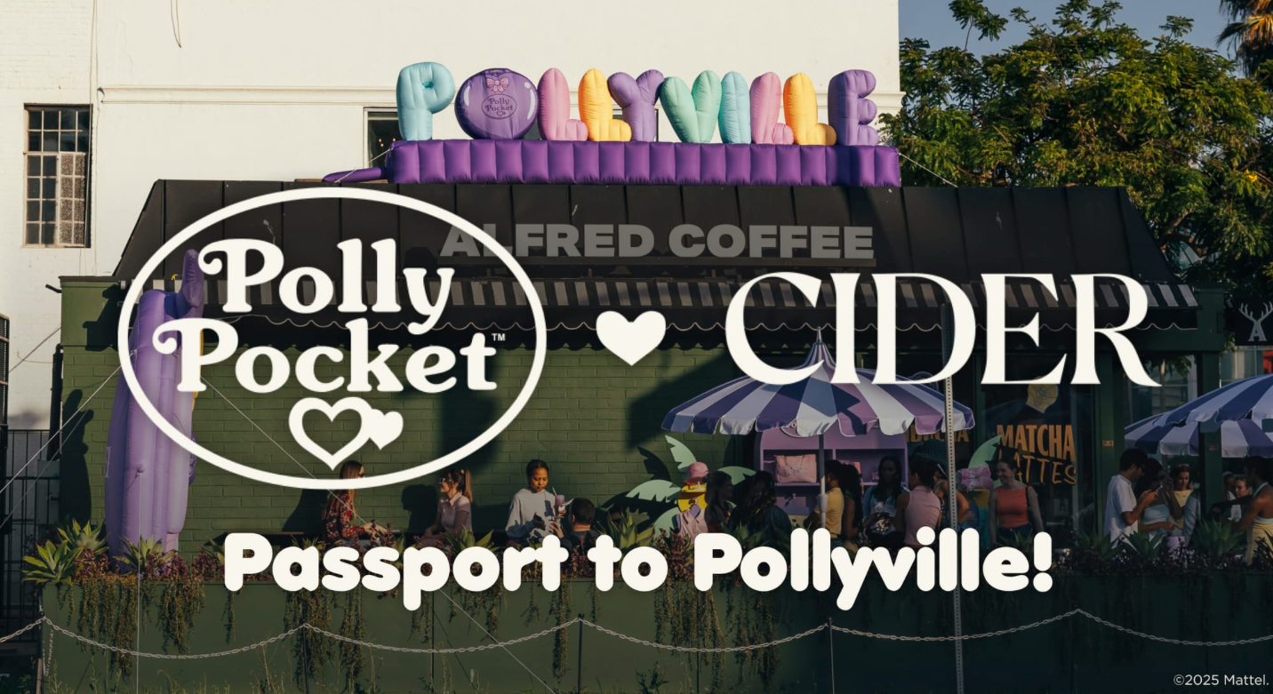 ✈️ Polly Pocket™️ x Cider at Alfred Coffee ☕️